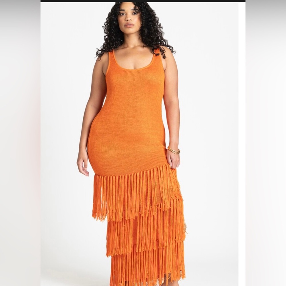 COPY - Eloquii Fringe Sweater Dress